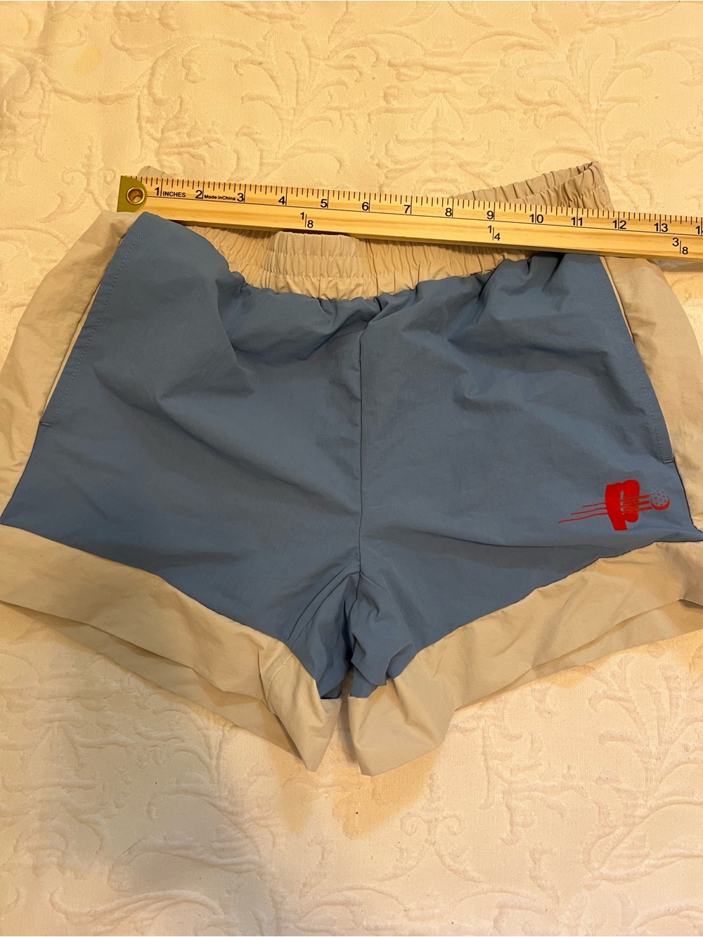 Prince Pickleball Blue and White Athletic Shorts with Red Logo size XS - Picture 4 of 6